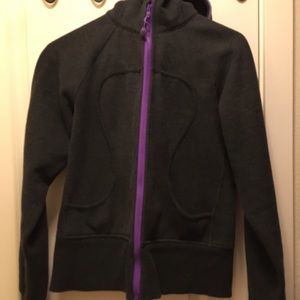 ⏰FINAL SALE⏰Lululemon Gray & Purple Scuba Hoodie